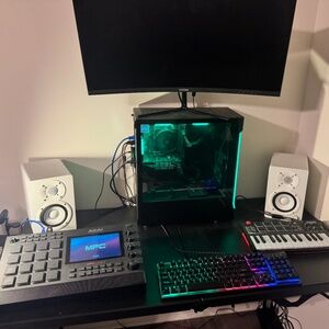 Skytech Shadow Windows 10 Gaming PC with Viotek curved monitor